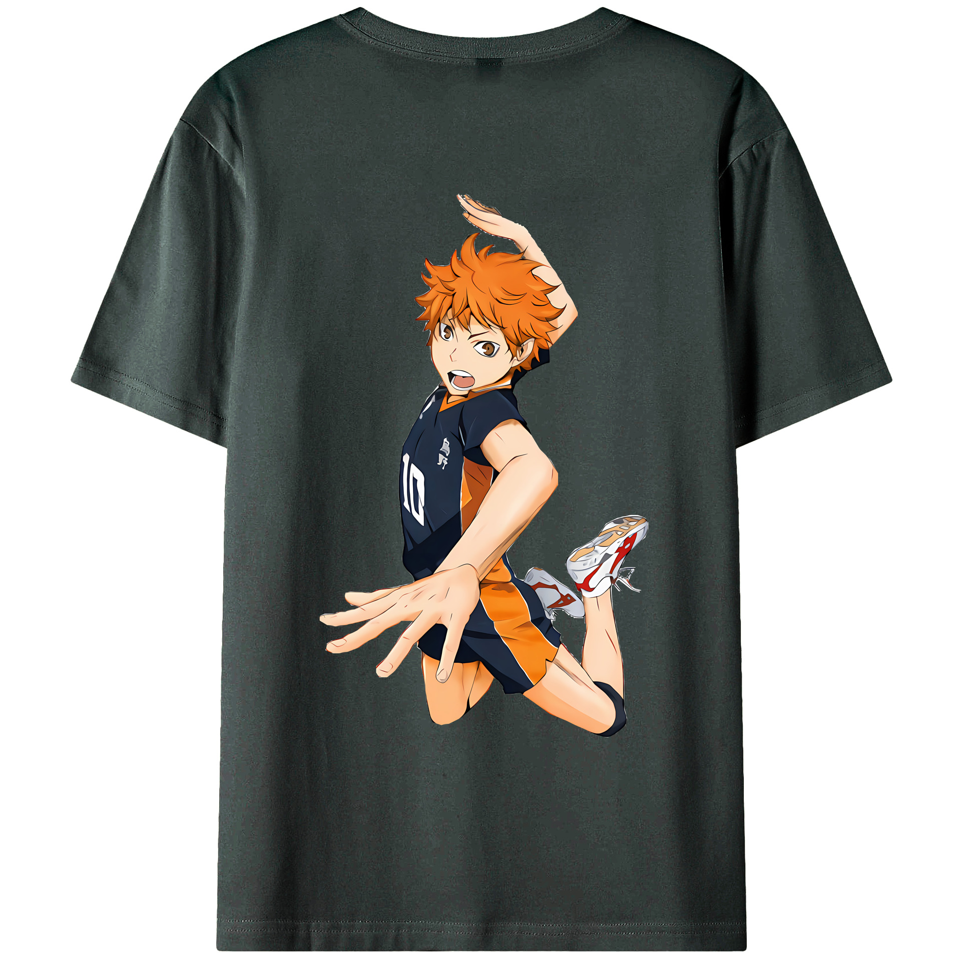 （画像用） ハイキュー!! Haikyu!! 綿100％ メンズ半袖Tシャツ（バックプリント） 通気性